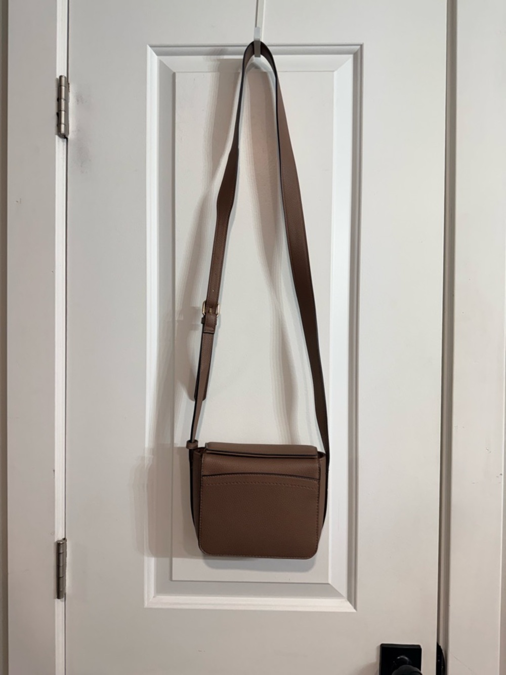A New Day Taupe Faux Leather Crossbody Bag Adjustable Strap Target OS - Picture 3 of 8